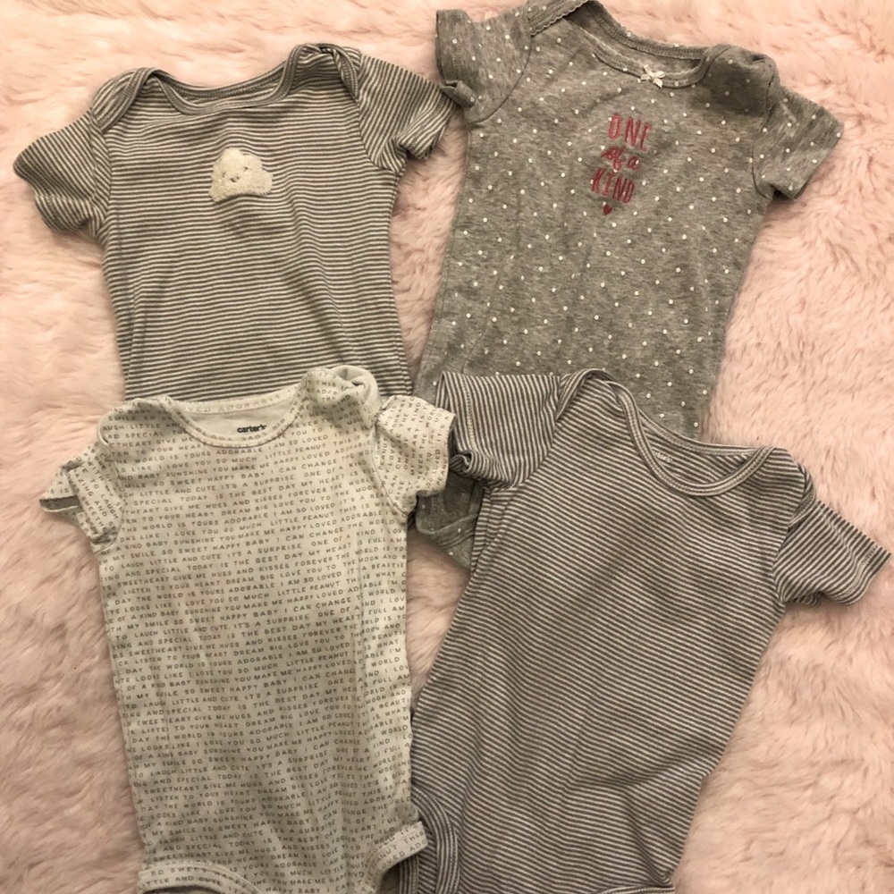 Carter’s onesies, 12 months